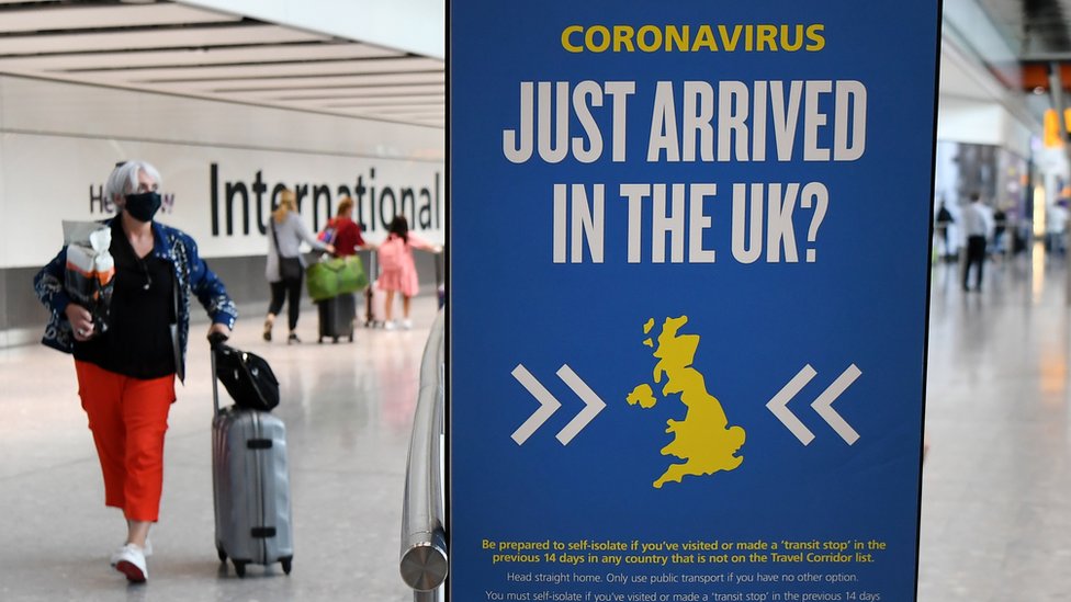 Passengers arrive at Heathrow airport