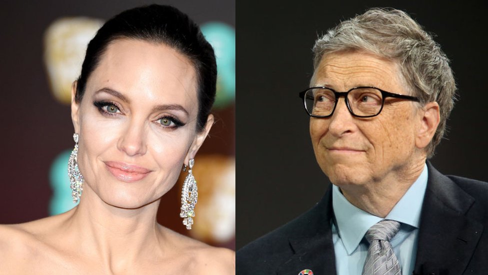 Angelina Jolie y Bill Gates