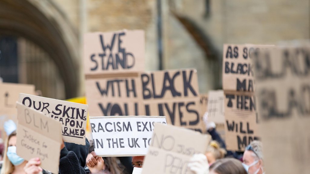 Black Lives Matter Hundreds Attend Protest In Peterborough Bbc News