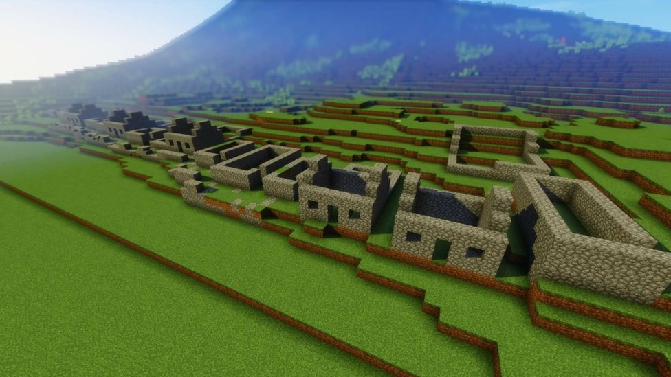 St Kilda islands recreated in Minecraft 