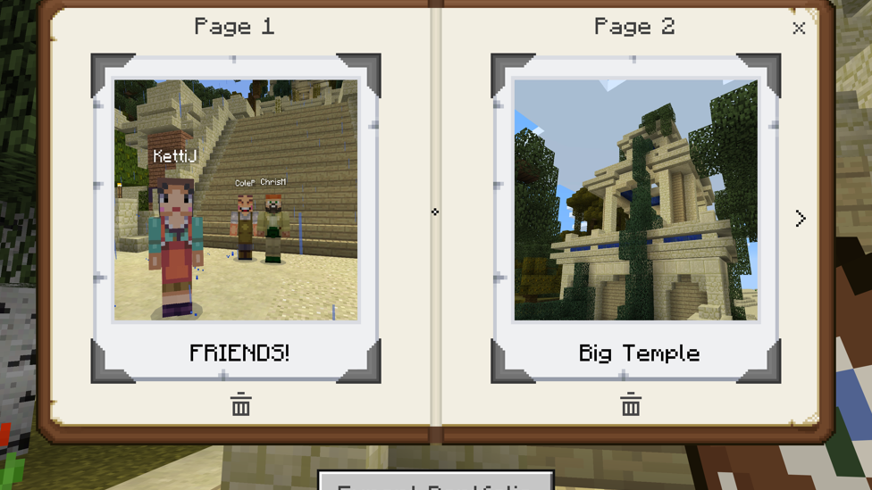 Снимок экрана из урока Minecraft