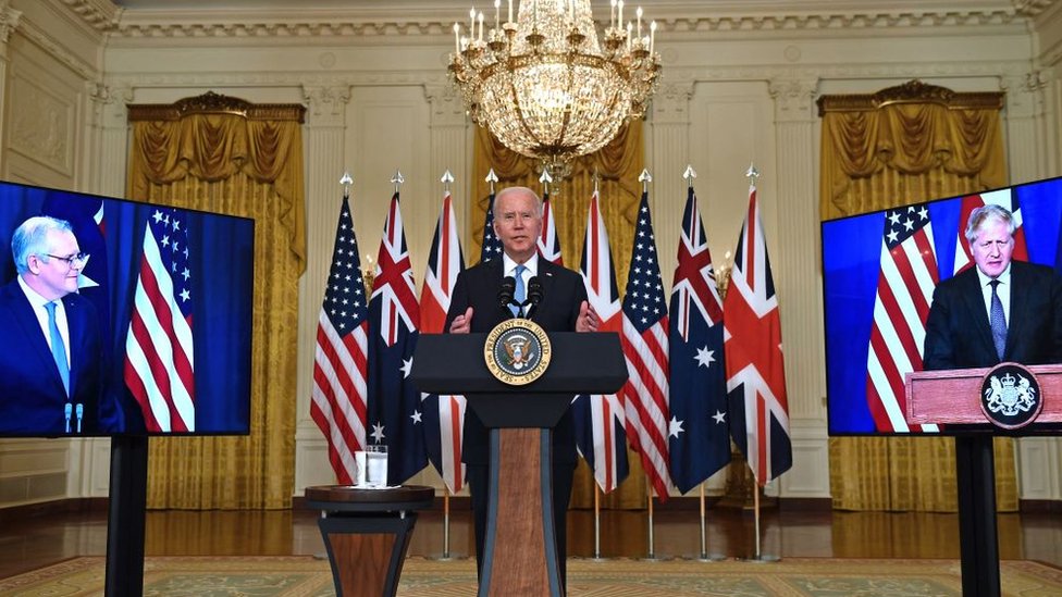 Aukus: UK, US and Australia pact signals Asia-Pacific power shift - BBC News