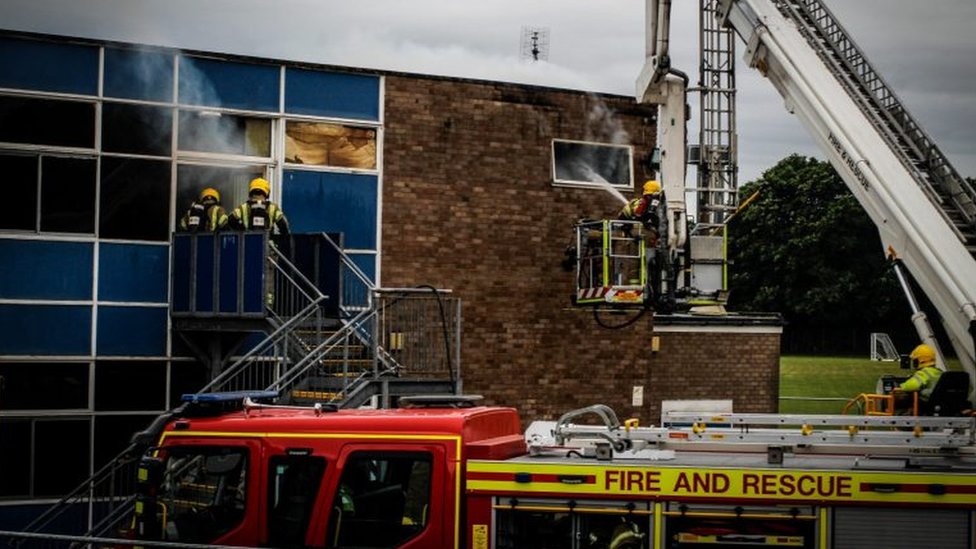 Brune Park Community School in Gosport damaged by fire