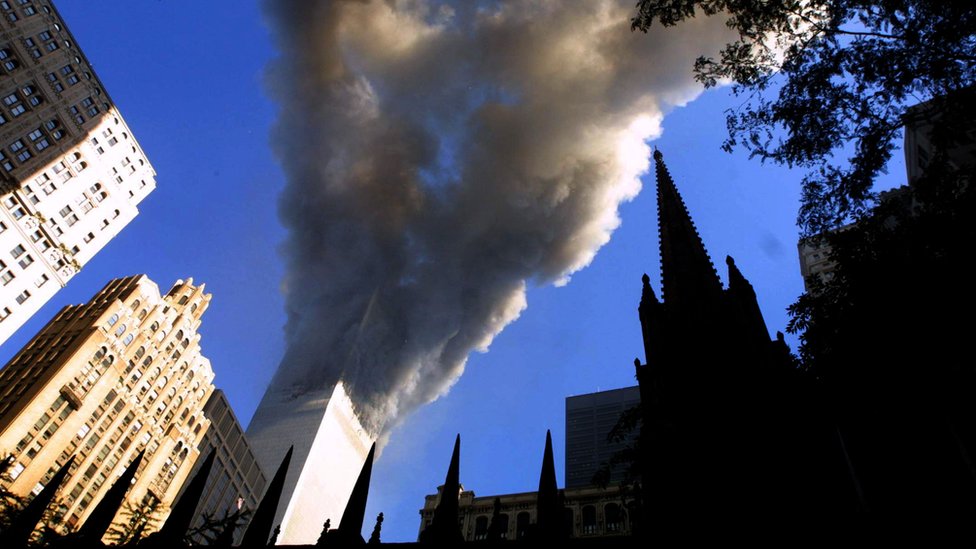 Las torres después de los ataques.