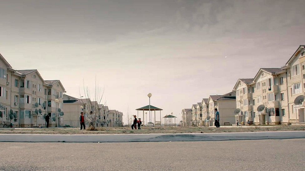 La nueva ciudad todavía no está muy poblada. Nurkent, Kazajstán