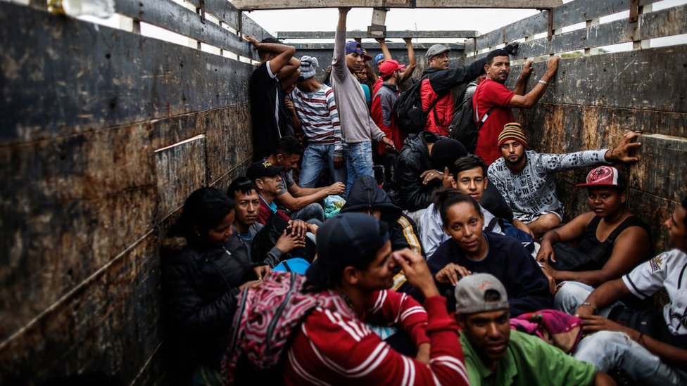 Migrantes venezolanos en Perú.