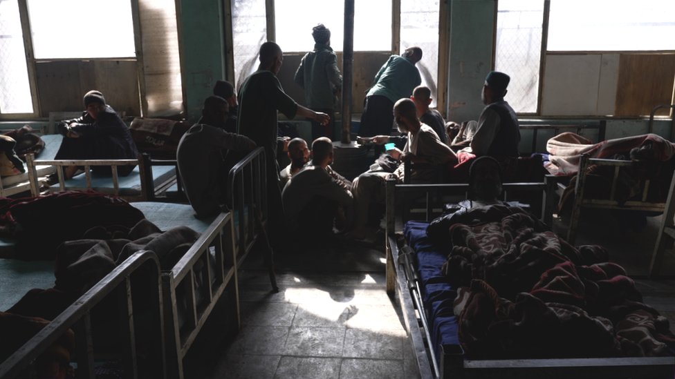 A ward at one of the makeshift rehabilitation centres in Afghanistan