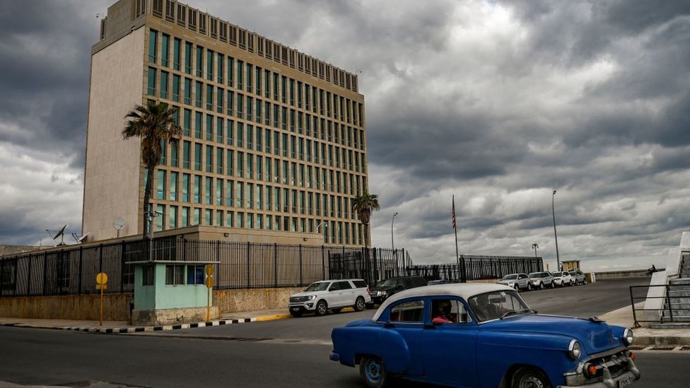 File image of the US embassy in Cuba