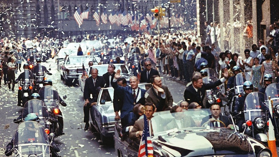 Парад в Нью-Йорке для экипажа Аполлона-11
