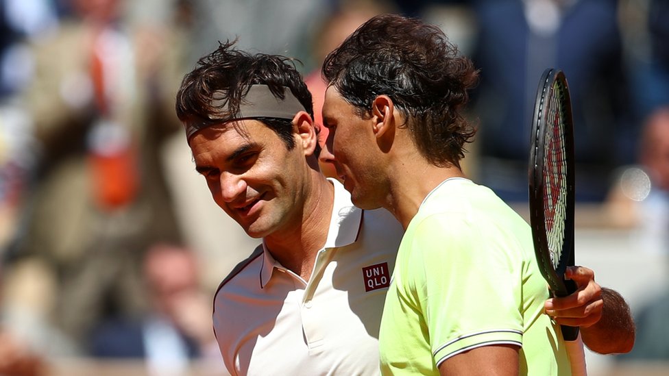 Roger Federer y Rafael Nadal en Roland Garros 2019