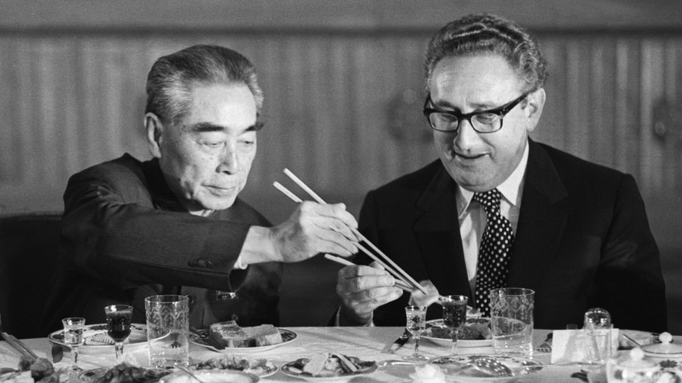 Henry Kissinger and Chinese premier Zhou Enlai