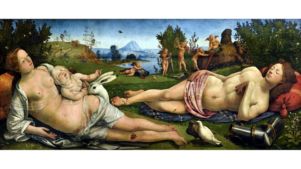 Rabbits have sometimes been a symbol for lust, as in Venus, Mars, and Cupid (1490) by Piero di Cosimo