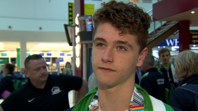 Swimmer Conor Ferguson won four medals in Samoa