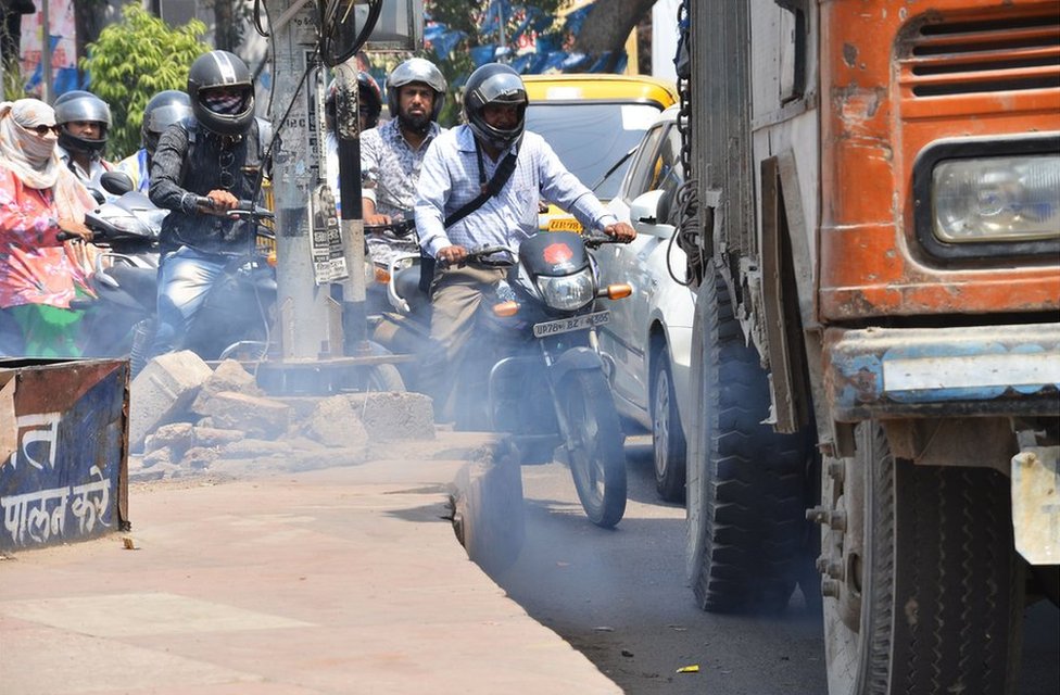 Загрязнение автотранспортом в Канпуре