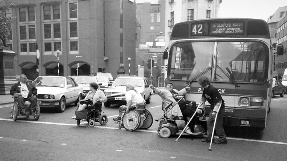 When disabled people took to the streets to change the law - BBC News