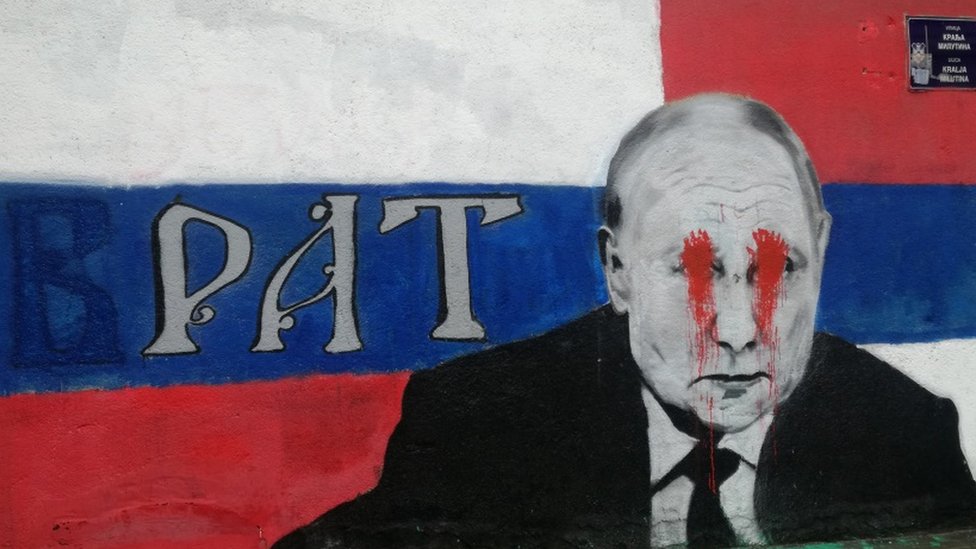Mural Putinu u Beogradu