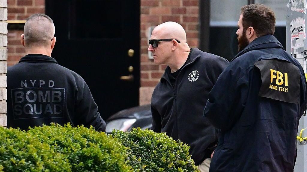 Two men charged with terror offences after homemade bomb thrown outside NYC  mayor's home