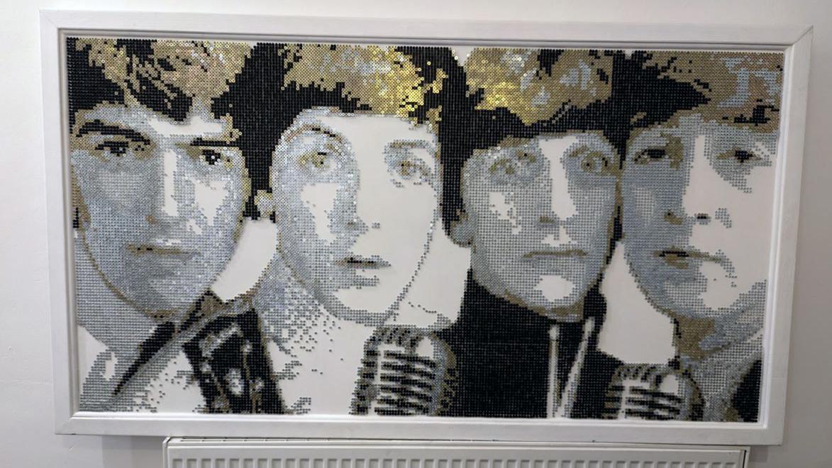 Sunderland designer uses 24,000 screws for Beatles artwork