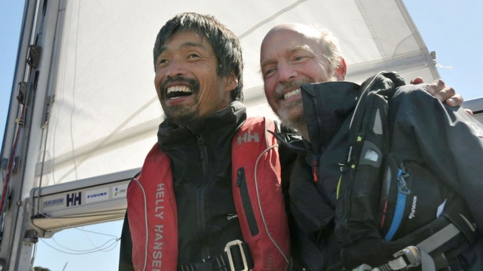 Blind Japanese sailor completes  non-stop Pacific voyage - BBC News