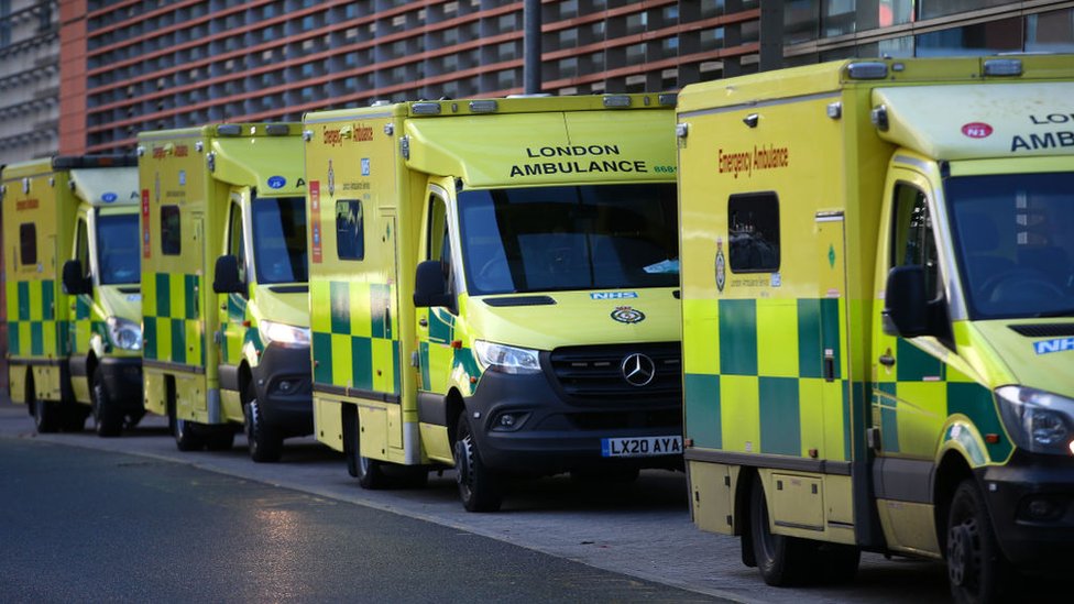 Ambulances at the Royal London Hospital