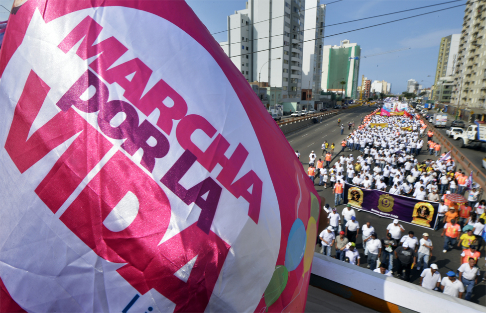 "Marcha por la vida" en Lima, Perú, en 2014.