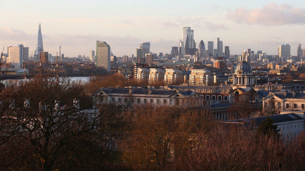 Vista de la zona financiera de Londres este diciembre.