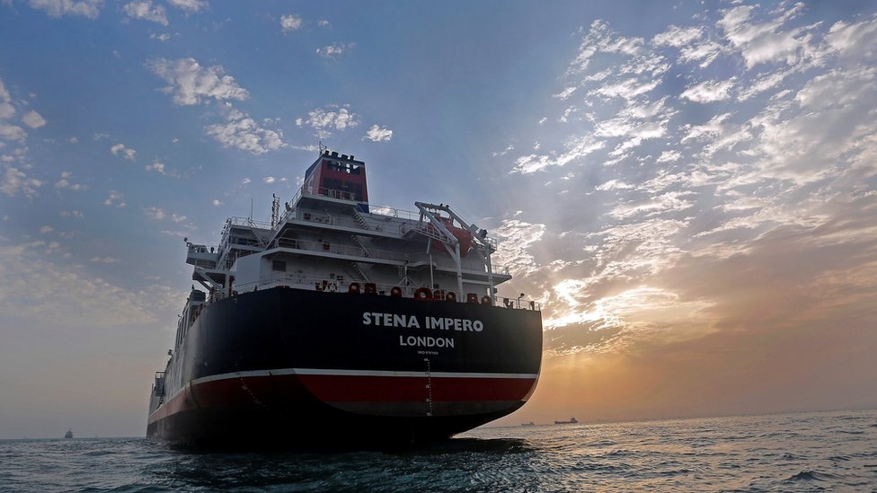 Судно под британским флагом Stena Impero в порту Бендер-Аббас 21 июля 2019 г.