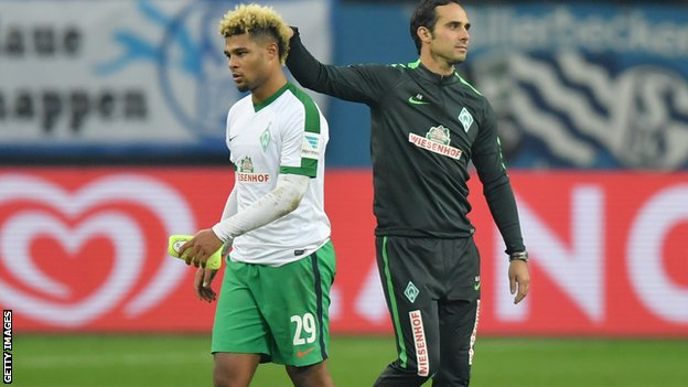 Serge Gnabry is encouraged by former Bremen boss Alexander Nouri