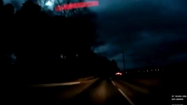 footage of possible meteor over Aberdeenshire