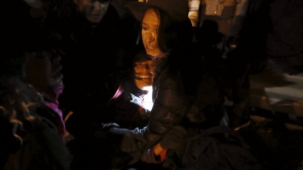 Migrantes centroamericanos en la frontera entre EE.UU. y México.