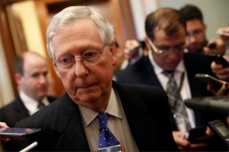 El líder de los republicanos en el Senado, Mitch McConnell ha pedido a Moore que renuncie a su candidatura. Mitch McConnell, líder de los republicanos en el Senado de EEUU.