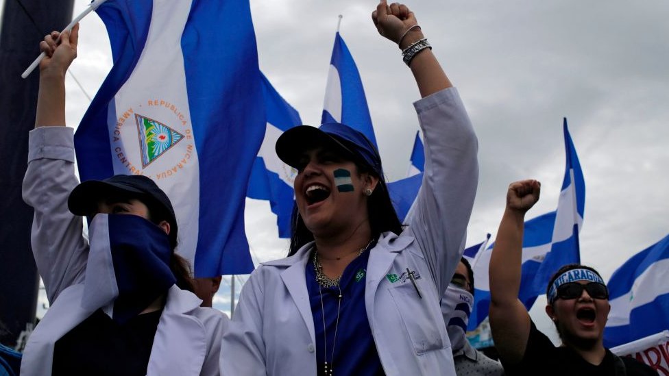 Protesta de médicos en Nicaragua