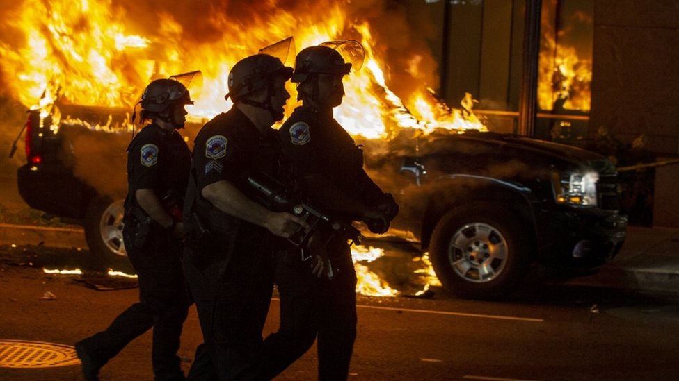 Policía en Washington DC esta semana.