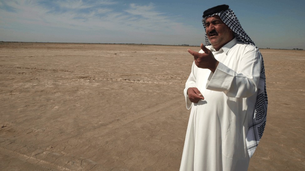 Photo of Sheikh Kazem Al Kaabi at home in central Iraq