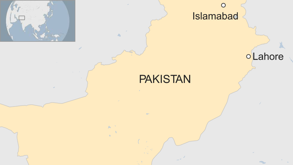 Карта BBC с изображением Пакистана