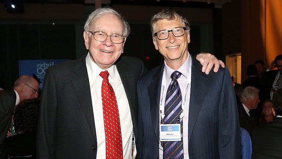 Warren Buffet with Bill Gates.