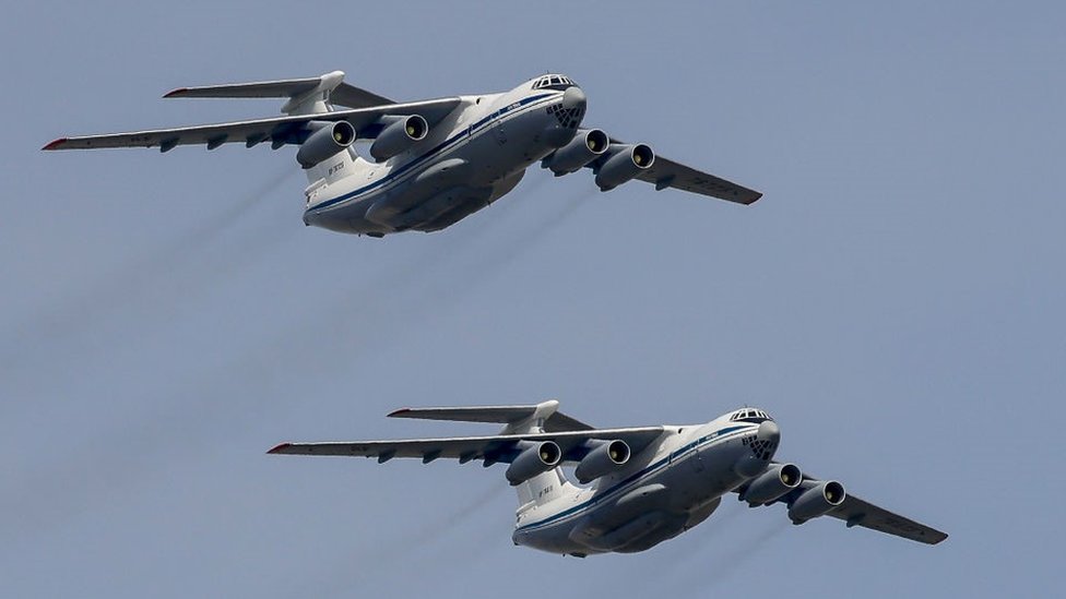 FOUR IL-76 TRANSPORT PLANES DAMAGED IN DRONE ATTACK