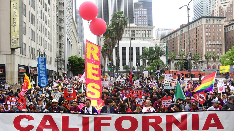Marcha del 1ro de mayo en Los Ángeles, 2018