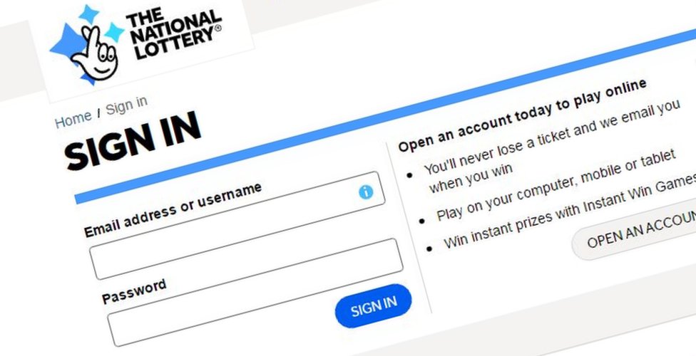 lotto online account