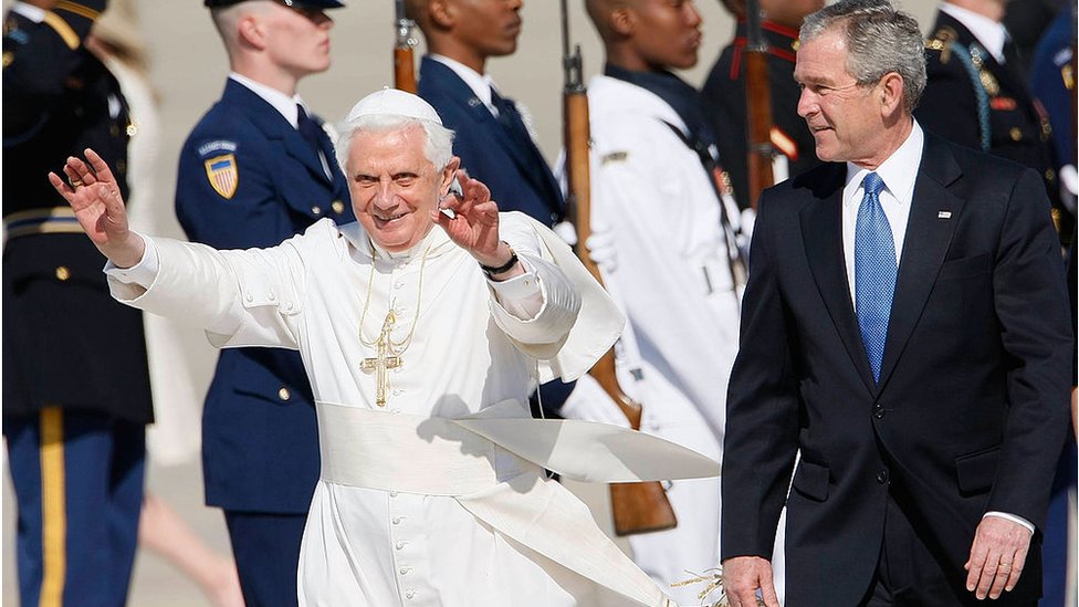 Pope Benedict XVI and President Bush