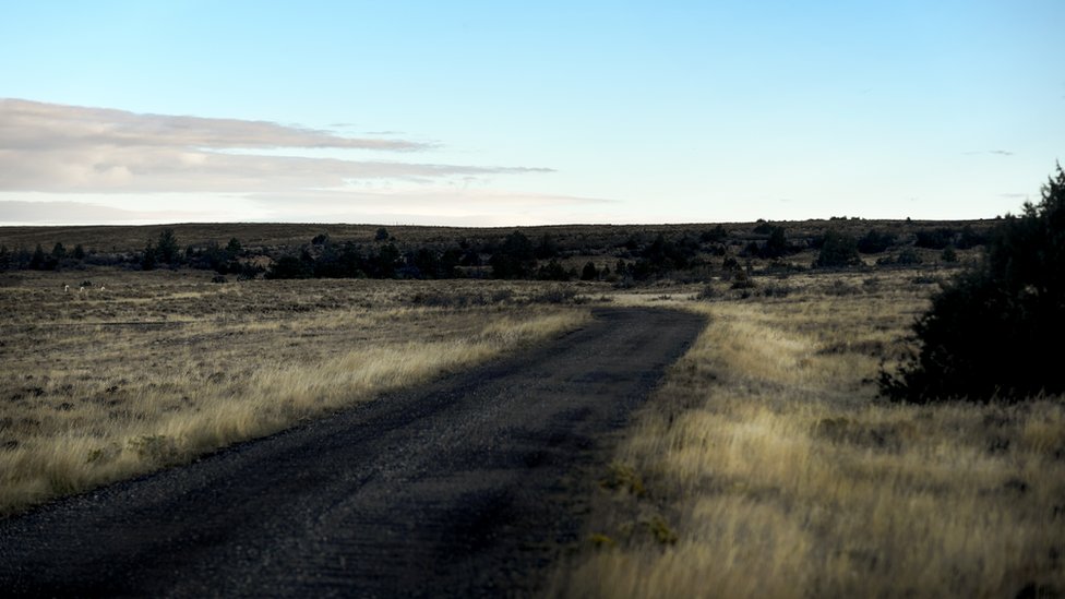 Un camino de tierra cerca de donde Shepard fue atacado.