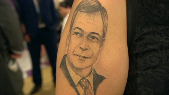 Nigel Farage tattoo