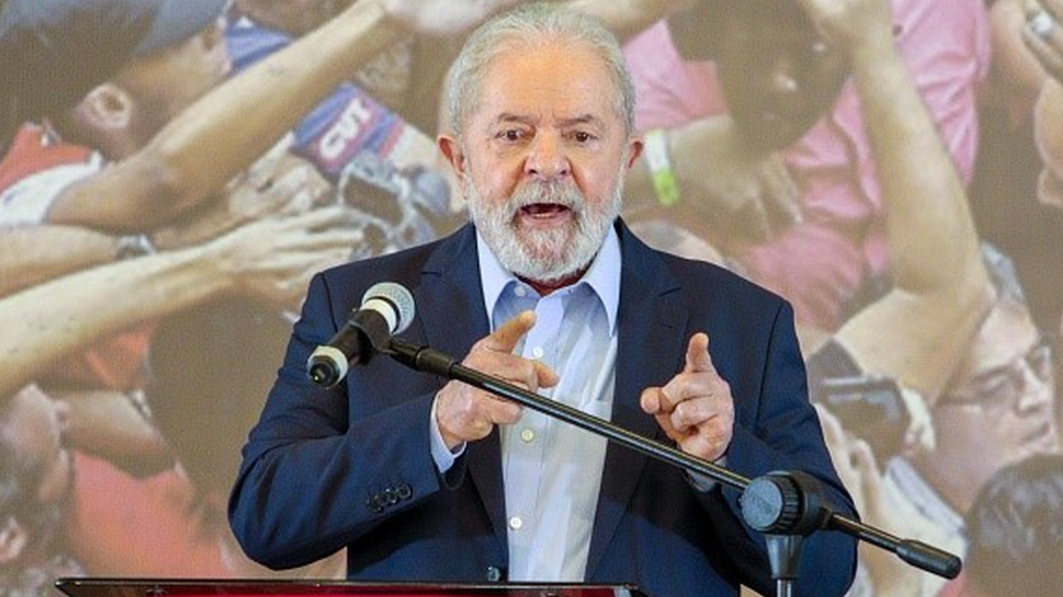 Ex-presidente Lula em discurso