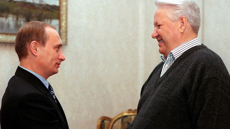 Putin y Yeltsin.