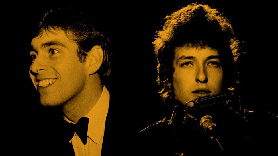 El príncipe Andrew y Bob Dylan