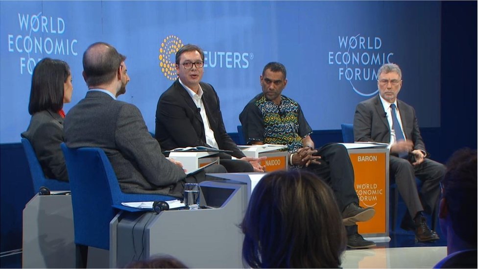Panel o krizi slobode medija na Svetskom ekonomskom forumu u Davosu, Švajcarska 2019.