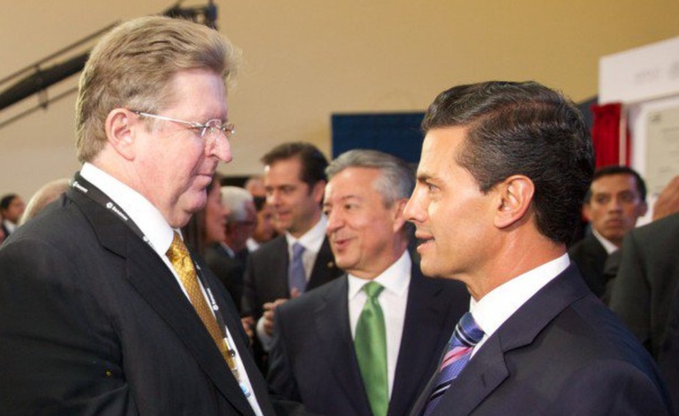 Germán Larrea, presidente de Grupo México y el expresidente de México Enrique Peña Nieto.
