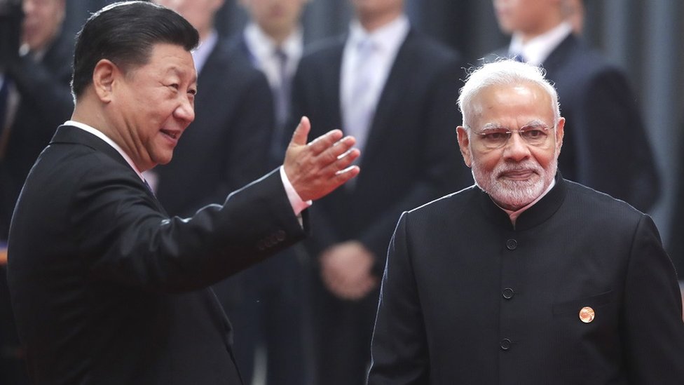 中國國家主席習近平和印度總理莫迪