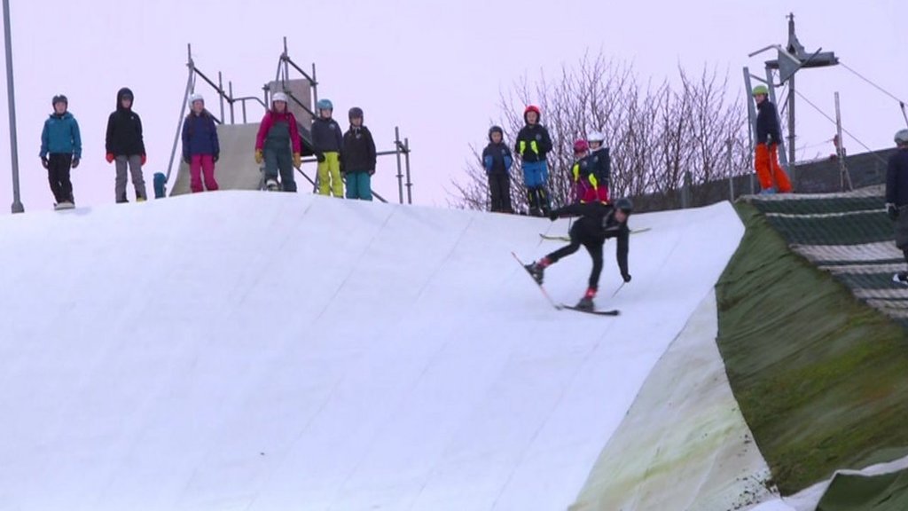 BBC presenter John Watson slips down ski slope in live television segment