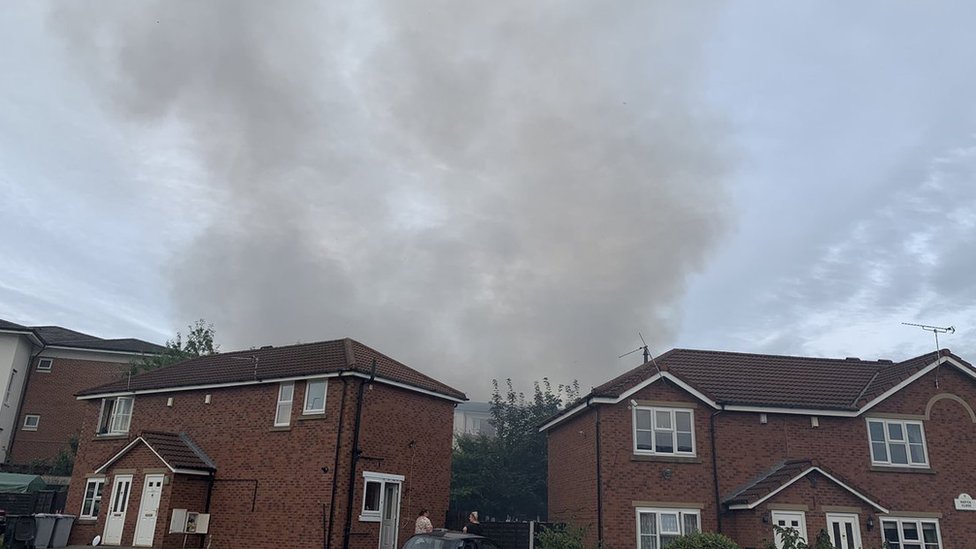 Beechmere: Residents evacuated from care home blaze - BBC News